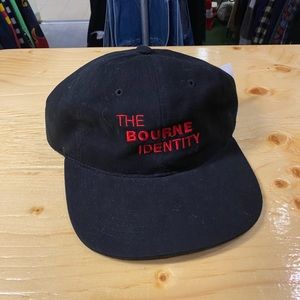 The Bourne Identity Movie promo Cap Y2K vintage adjustable OSFA hat black / red